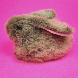 Vintage TY Easter Bunny Rabbit Plush Toy Classic Nibbles Brown
